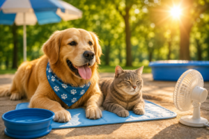 Summer- Pet -Safety: Protecting -Your- Pets from -Heatstroke -and Burnt -Paws