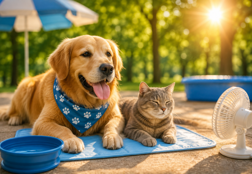Summer- Pet -Safety: Protecting -Your- Pets from -Heatstroke -and Burnt -Paws