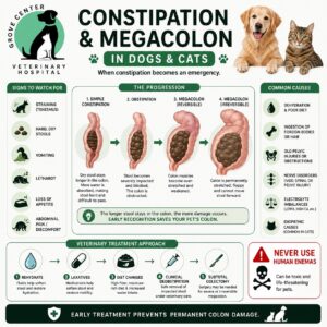 Constipation and Megacolon in Dogs and Cats, Guide to Causes & Care
