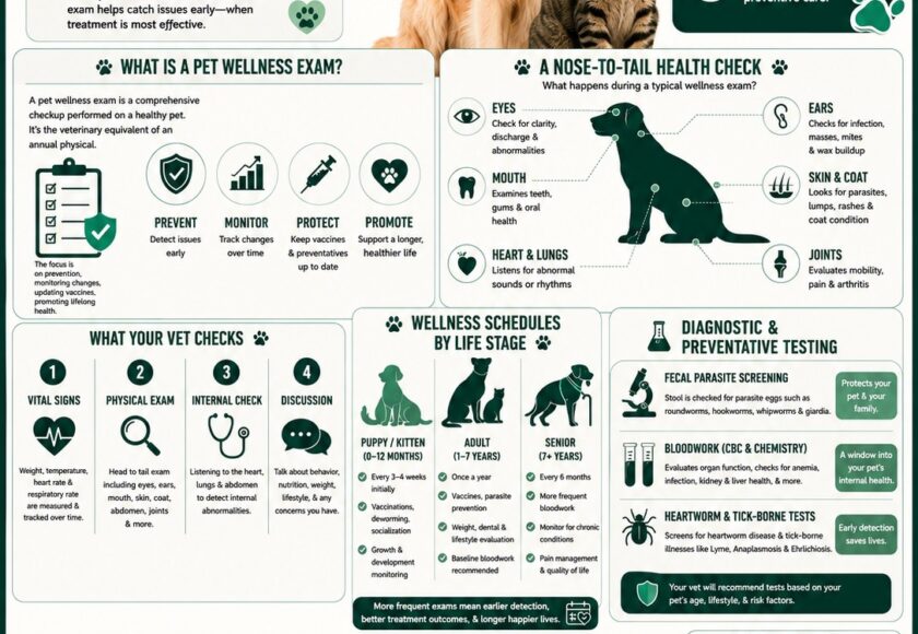 Pet Wellness Exam, onfographic