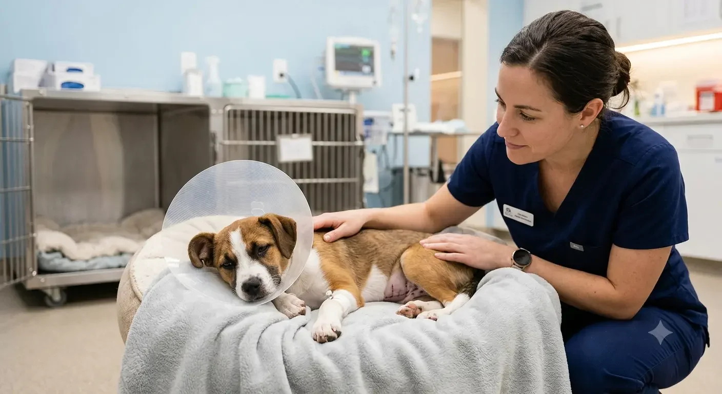 Dog Neuter Surgery, graphic