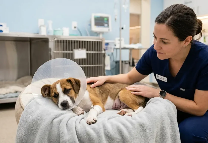 Dog Neuter Surgery, graphic